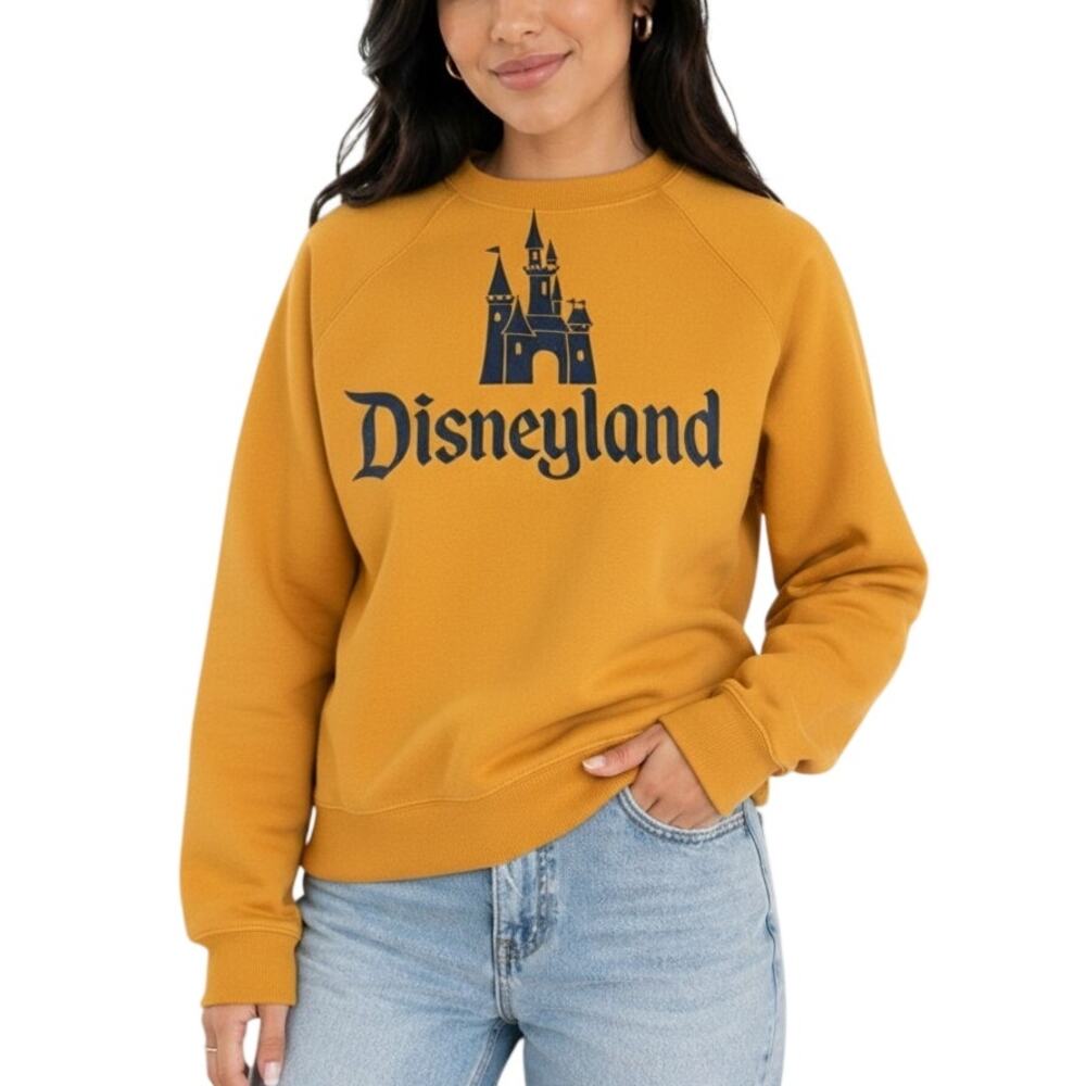 Disneyland 70th Anniversary Vault Collection Yellow Sweatshirt Raglan M